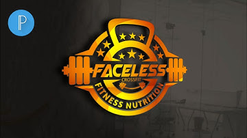 Gym logo design How to make full process  pixellab Editing