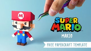 Free Papercraft Template Mario From Super Mario - Diy