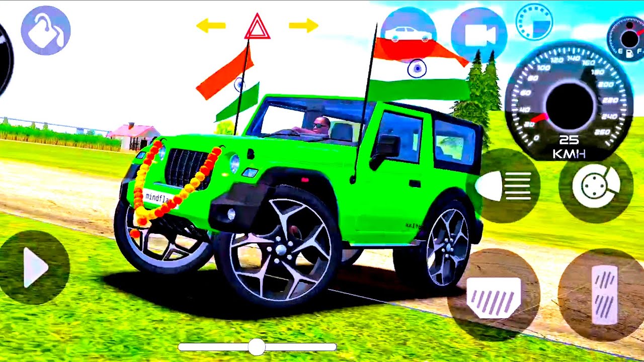 Modified Mahindra Thar😈Games:Indian Green Thar (Gadi Wala Games)Car Game Android Game 