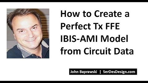 How to Create a Perfect TxFFE Model from Circuit Data