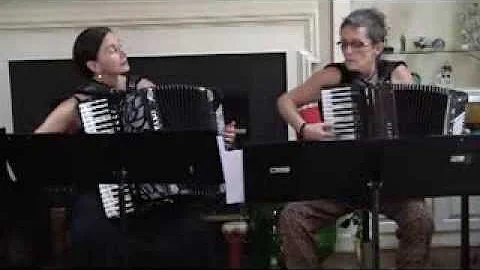 Duet accordionists, Joan Grauman, & Cathie Travers...