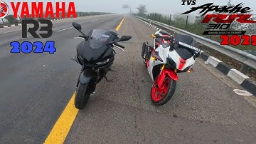 Yamaha R3 2024 vs Tvs Apache RR310 (2025) || Drag Race || Unexpected Result