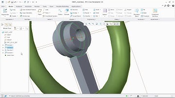 PTC - Creo Tutorials : Lathe Tail Stock Hand Wheel Part  4