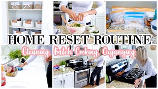 Sunday Reset Routine | Cleaning, Batch Cooking/Meal Prep | Organizing & Cleaning Motivation