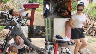 FULL VIDEO ,girl, mechanic. repair, restore, machine. and income, the husband is heartless