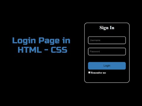 Login Page in HTML - CSS #javascript #frontend #animation #loader #loading #css3 #htmlcss #csseffect