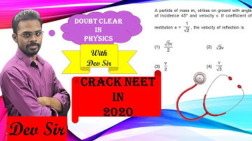 Ques–11 || Based on Coefficient of Restitution ||