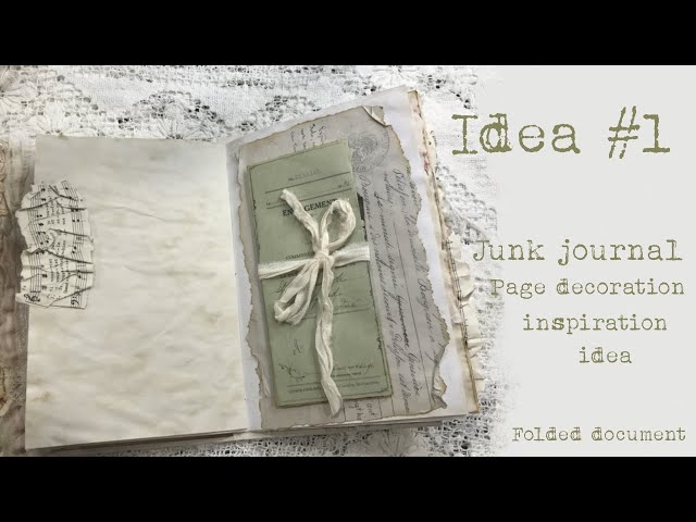 Junk Journal Book Page 💡Ideas! 💡- Part 1! 📔Start with the same