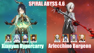 C0 Xianyun Hypercarry & C0 Arlecchino Burgeon | Spiral Abyss 4.6 | Genshin Impact