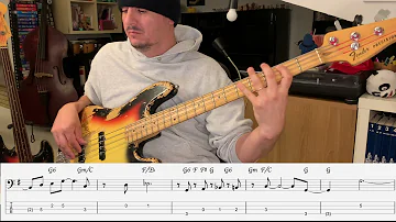 Birdland (Weather Report) Live (my favorite) - Jaco Pastorius bass line with tab and score