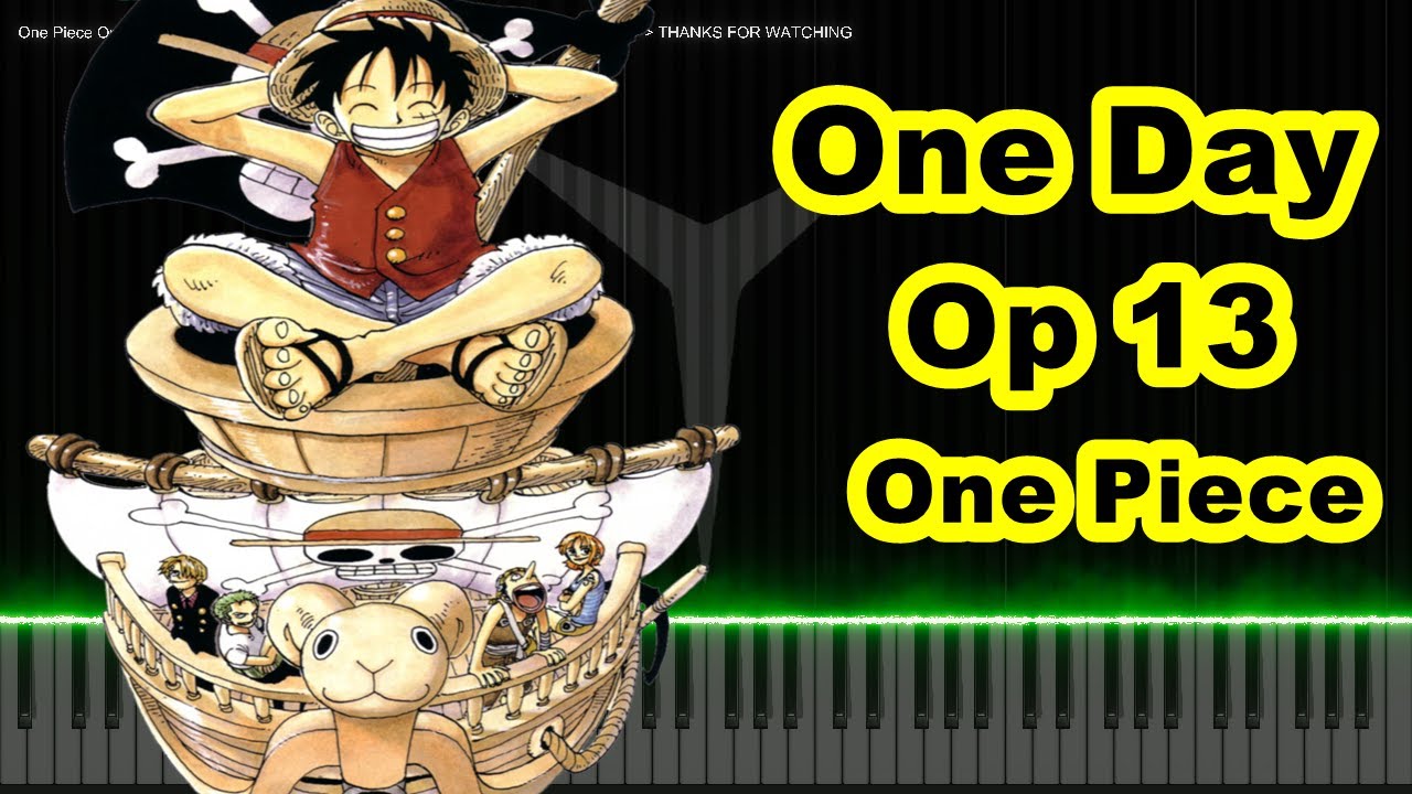 One Piece Opening 13 One Day Piano Tutorial Lyrics Cover Youtube