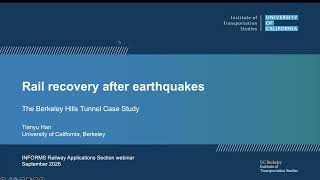Sep-24-2026 - INFORMS RAS International Webinar #35: Tianyu Han: Rail Recovery after Earthquakes