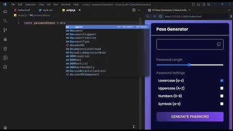 NaeuCode - Password Generator  App - Using HTML CSS & JavaScript - No Talking