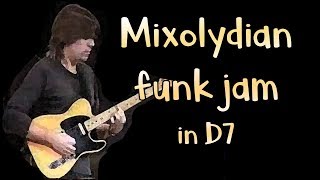 Video thumbnail of "Mixolydian Jazz Funk Jam Track in D7"