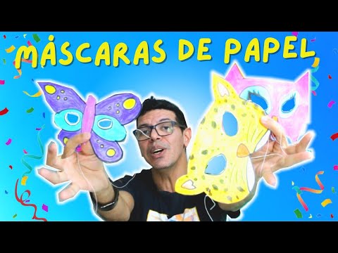 COMO FAZER MÁSCARA DE CARNAVAL DE PAPEL | BICHOS | LINDA E FÁCIL
