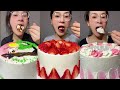 【Mukbang｜Super Thick Cream Cakes 】Empty cream#ASMR