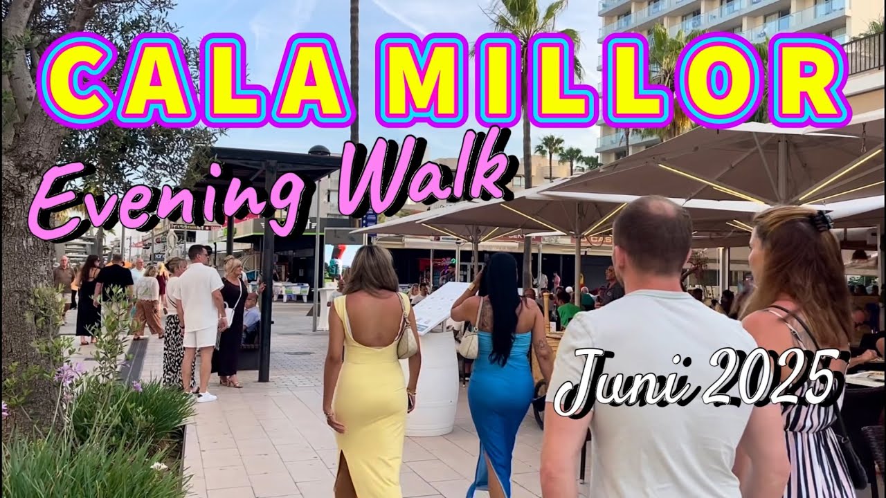 Cala Millor🌴🏖️MALLORCA island💜NEW Evening Walk 2025 TOP!🇪🇸spain #mallorca #travel #british