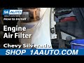 How To Replace Engine Air Filter 2007-13 Chevy Silverado 1500