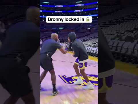 Bronny getting ready for Spurs-Lakers 🍿