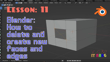 Blender Beginner Tutorial 11: How to delete/create faces and new edge in Blender 3.5 in Urdu / Hindi