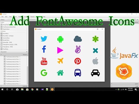 JavaFX Add FontAwesome Icon Libraries to Gluon Scene Builder