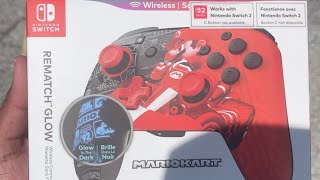 PDP Grand Prix Mario Rematch Glow Wireless Controller Unboxing 