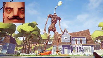 Hello Neighbor - My New Neighbor Big Light Head Act 2 Trampoline Gameplay Walkthrough