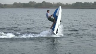 Вертикальный манёвр гидроцикла «Пеликан-М35». Vertical maneuver of a home-made jet ski &quot;Pelican-M35&quot;