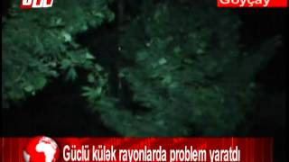 Güclü külək rayonlarda problem yaratdı