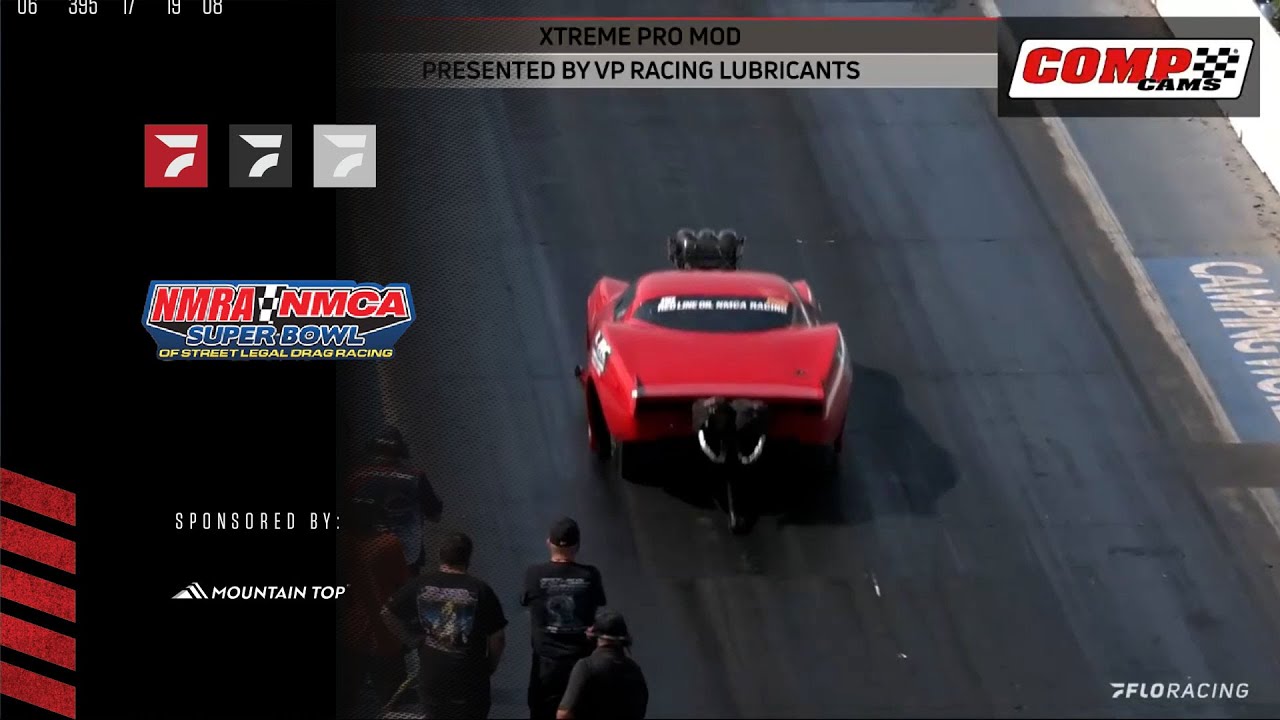 Randy Merrick's Pro Mod Qualifying Run at NMRA/NMCA Super Bowl of Drag ...