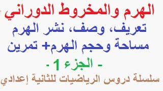 الهرم : تعريف+ وصف+نشر الهرم +مساحة وحجم الهرم -دروس الرياضيات للسنة الثانية اعدادي