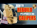 How to rebuild Porsche brake calipers on a Porsche 911 912 front M brake calipers.