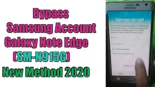 100% Bypass Samsung Account Lock - Galaxy Note Edge (SM-N915G) & All Samsung Account Bypass.