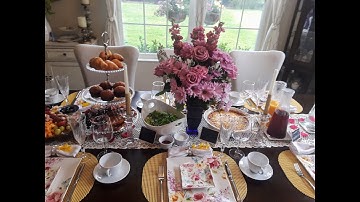 Spring Saturday Brunch Tablescape
