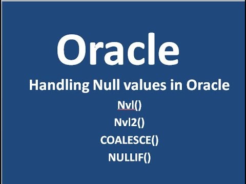 Vídeo: O NULL substitui o Oracle?