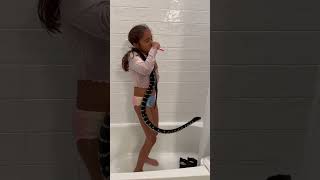 Mive Snake In Shower With Little Girl