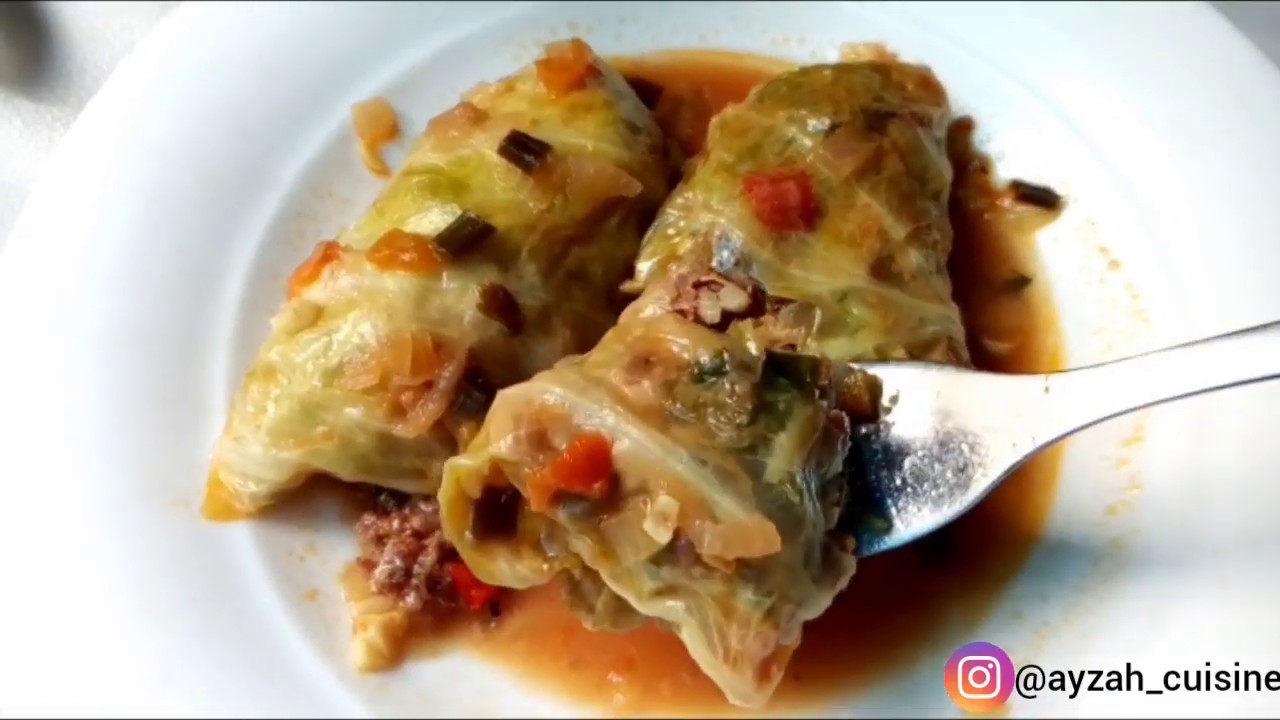 CABBAGE ROLL/ SUFFED CABBAG / DOLMAN RECIPE BY AYZAH CUISINE