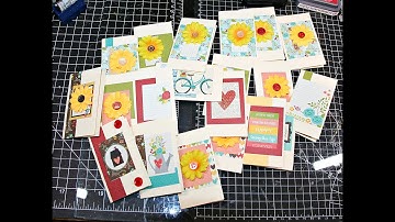 Making mini cards using your scraps and stash video 254