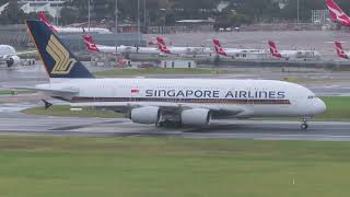 Singapore Airlines A380-800 takeoff | SYD Airport Plane Spotting