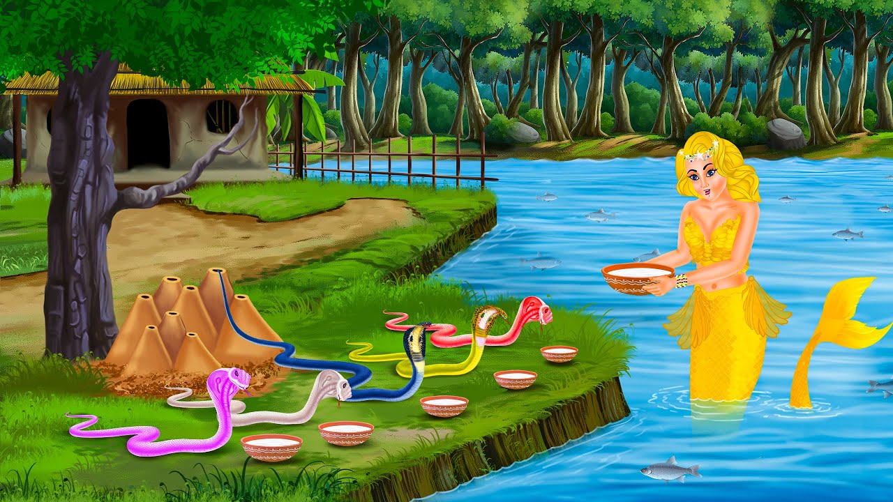 ५ सांप संतान और माँ जलपरी | 5 SNAKE MAA JALPARI | Hindi Moral Stories | Jalpari Cartoon | Fairy Tale