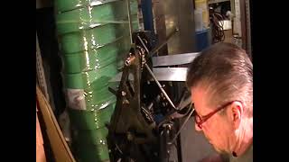 Threading a Bunn string tying machine