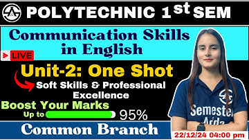 Unit-2 Communication Skills | 06 Marks  Confirmed | One Shot Revision with Important Questions