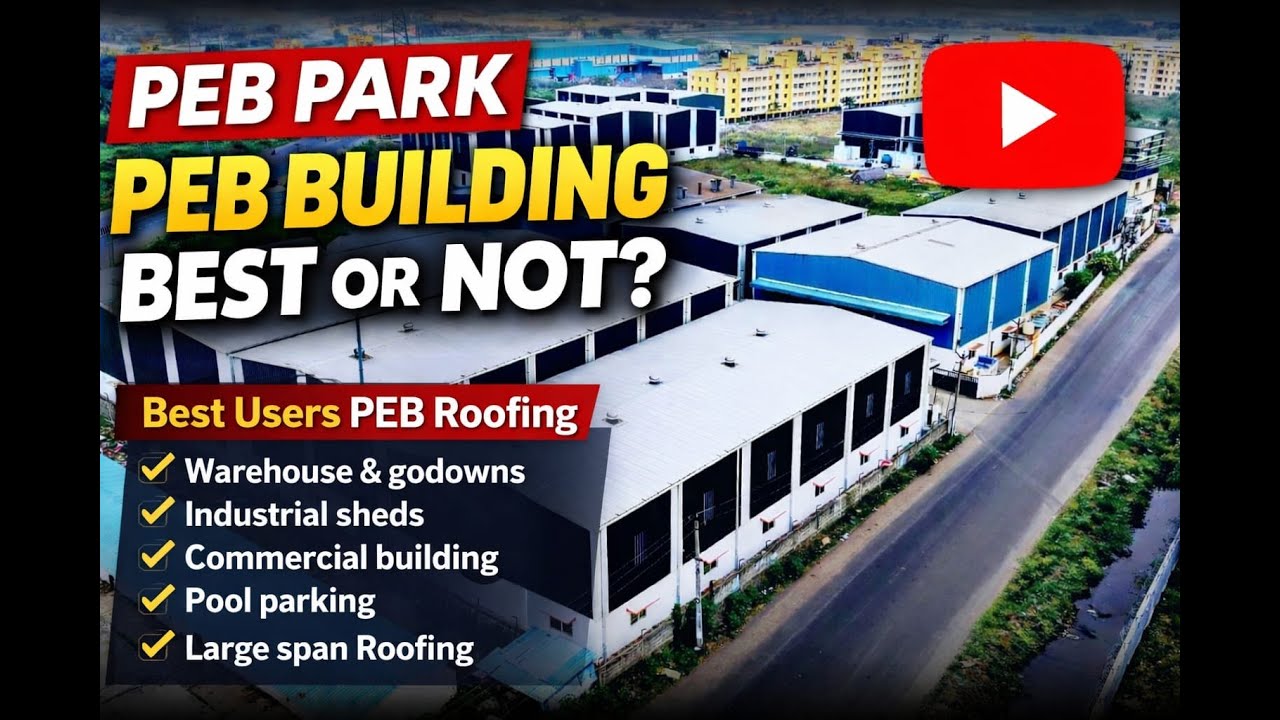 Modern PEB Industrial Shed | ESAI Phase-1 | SRS Colour Roofing Sheets   