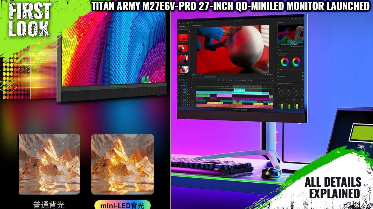 Titan Army M27E6V-PRO 27-Inch QD-MiniLED 4K 160Hz Monitor Launched