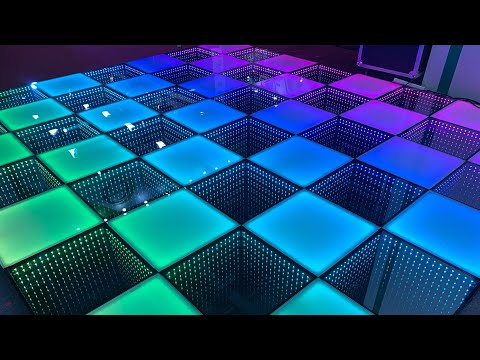 243 PCS 3D Mirror&matte Magnet Led Dance Floor Testing In Factory