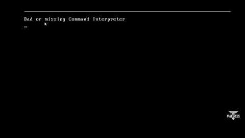 Windows 1.0 and ms dos setup bad or missing command interpreter