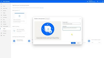 How to create a process using Process Advisor