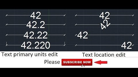 Text primary units edit except to go dimension setting shortcut method