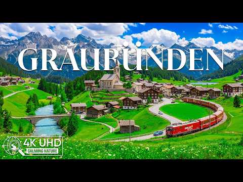Graubünden Switzerland 4K ULTRA HD – Mountain Serenity | Crystal Rivers, Green Valleys and Summits