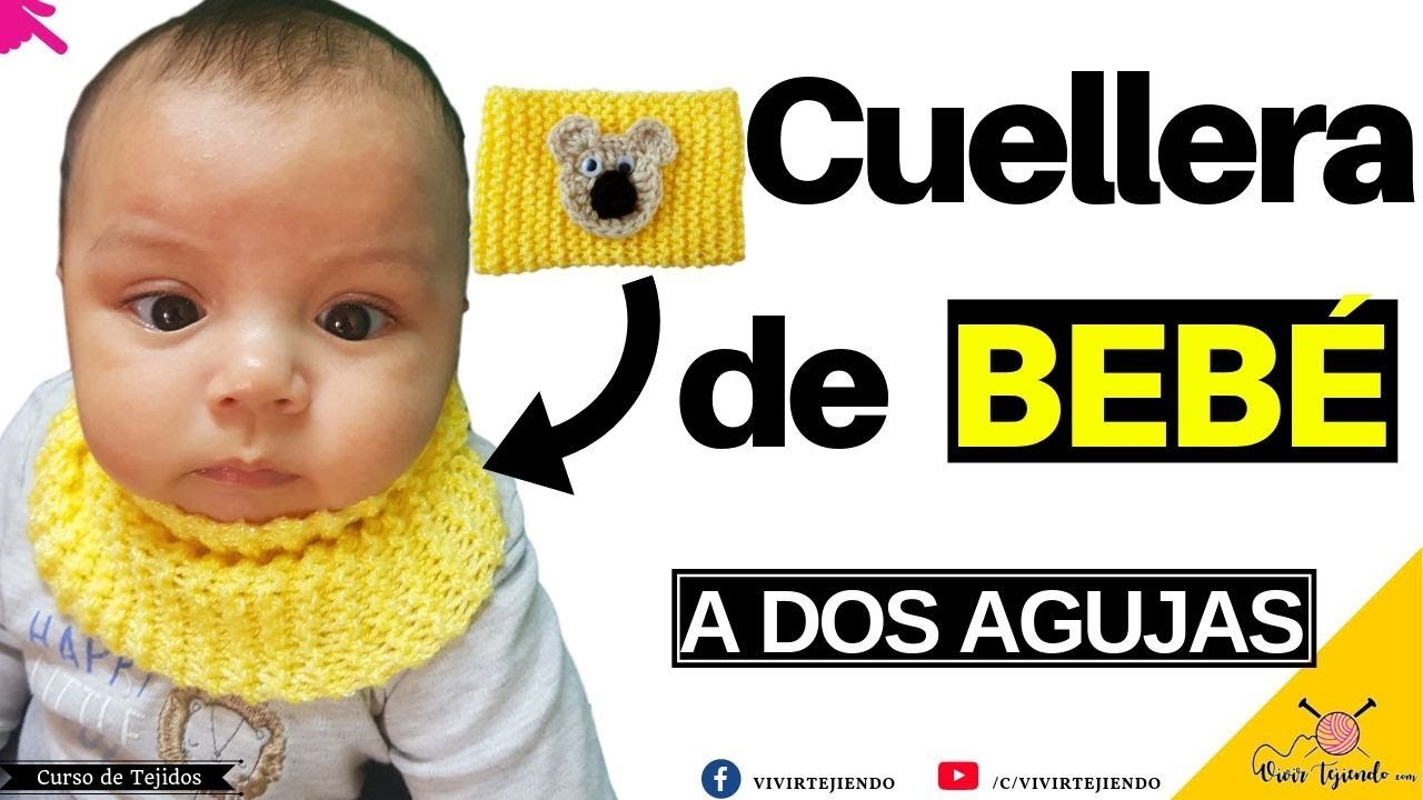 Cuello para bebé de osito a dos o palitos | a dos - YouTube